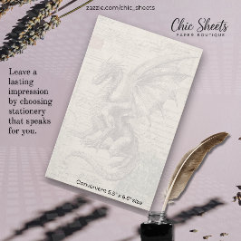 Drache und mittelalterlich inspiriertes Design Briefpapier