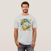 Drache und Phoenix-Chinesekunst T-Shirt (Vorne ganz)