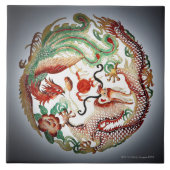 Drache und Phoenix-Schablone Fliese (Vorderseite)
