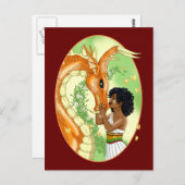 Drache und Prinzessin Postcard Postkarte (Vorne/Hinten)