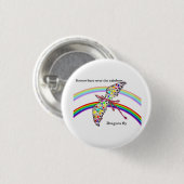 Drache und Regenbogen Button (Vorne & Hinten)