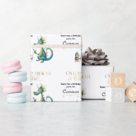 Drache und Ritter der klassischen Märchen Geschenkpapier