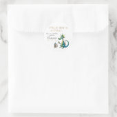 Drache und Ritter der klassischen Märchen Runder Aufkleber (Tasche)