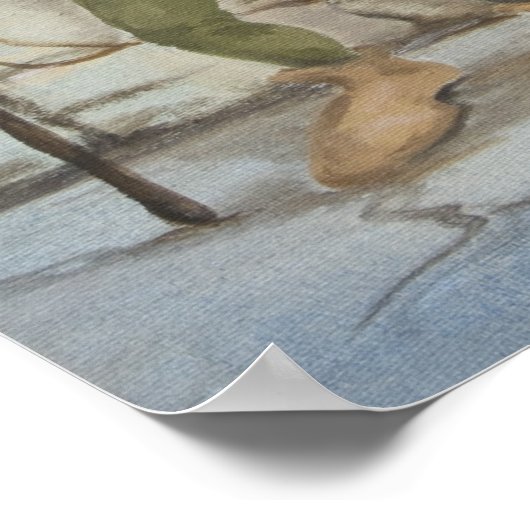 Drache und Ritterposter Poster (Ecke)