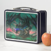 Drache und Schädel Metall Brotdose (Beispiel)