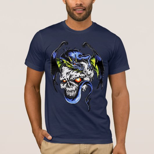 Drache und Schädel T-Shirt (Vorderseite)