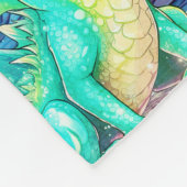Drache und Schloss Fleecedecke (Ecke)