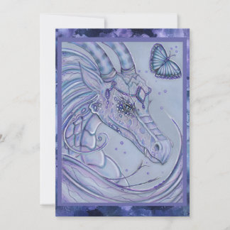 Drache und Schmetterling Fantasy-Kunst von Renee L Feiertagskarte