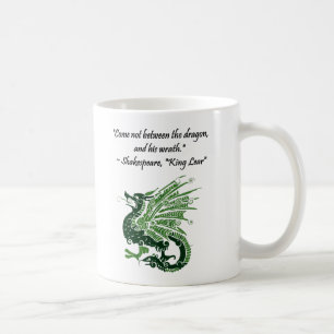 Drache und sein Zornshakespeare-König Lear Cartoo Kaffeetasse