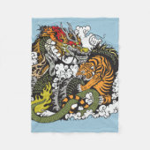 Drache und Tiger Fighting Fleecedecke (Vorderseite)
