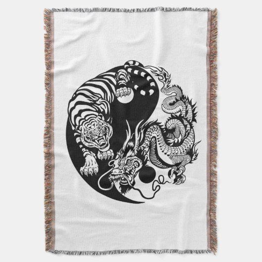 Drache und Tiger yin Yang-Symbol Decke (Vorderseite Vertikal)