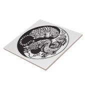 Drache und Tiger yin Yang-Symbol Fliese (Seite)