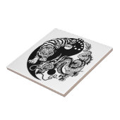Drache und Tiger yin Yang-Symbol Fliese (Seite)
