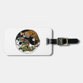 Drache und Tiger yin Yang-Symbol Gepäckanhänger (Vorderseite horizontal)