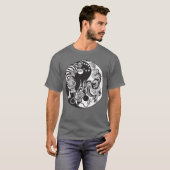 Drache und Tiger yin Yang-Symbol T-Shirt (Vorne ganz)
