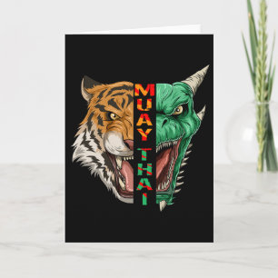 Drache und Tigerkopf - Muay Thai und Kickboxen G Karte