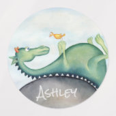 Drache und Vogel Etiketten (Design 1)