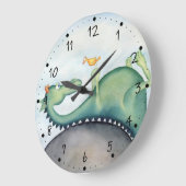 Drache und Vogel Große Wanduhr (Winkel)