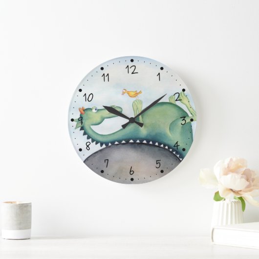 Drache und Vogel Große Wanduhr (Zuhause)