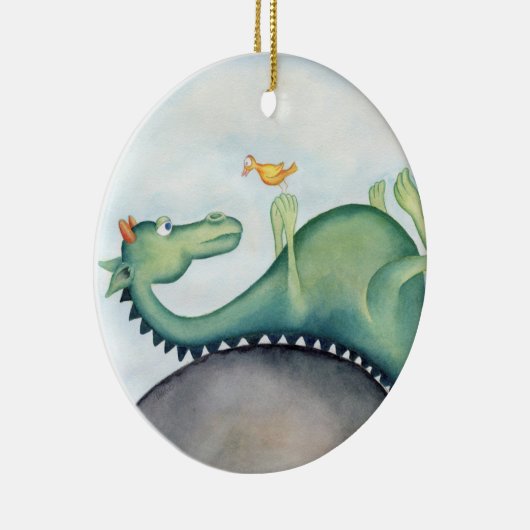 Drache und Vogel Keramik Ornament (Rechts)