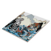 Drache und weißer Tiger. Illustration durch Insima Fliese (Seite)