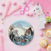 Drache und weißer Tiger. Illustration durch Insima Pappteller (Party)