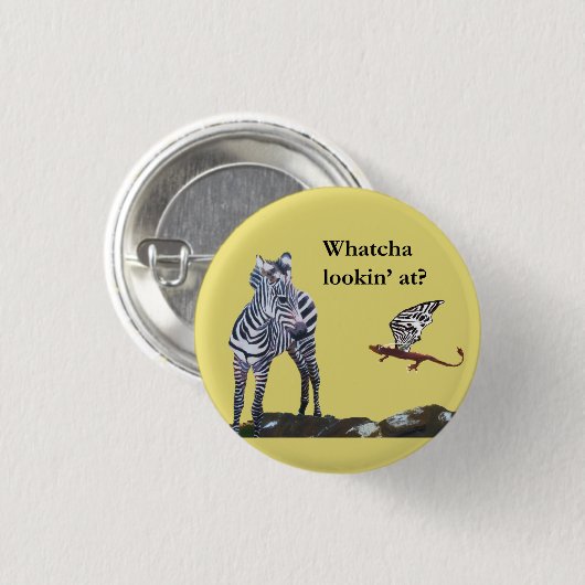 Drache und Zebra Button (Vorne & Hinten)