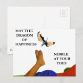 Drache und Zehen Postkarte (Vorne/Hinten)