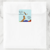 Drache und Zehen Quadratischer Aufkleber (Tasche)