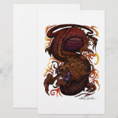 Drache (Unterzeichnungs-Entwurf) Briefpapier (Vorne/Hinten)
