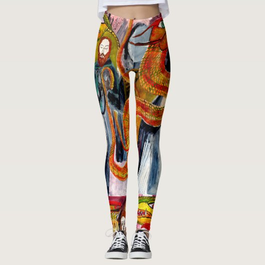 Drache-Utopie-Leggings Leggings (Vorderseite)