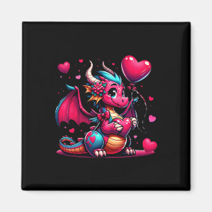 Drache Valentinstag Herzen Tier Männer Frauen Kind Magnet