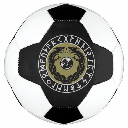Drache Viking Rune Schutz Fußball (Vorderseite)