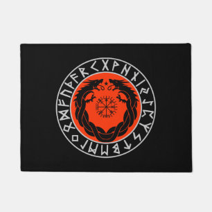 Drache Viking Rune Schutz Fußmatte