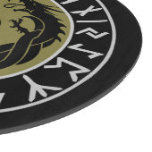 Drache Viking Rune Schutz Schneidebrett (Ecke)