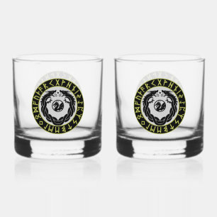 Drache Viking Rune Schutz Whiskyglas