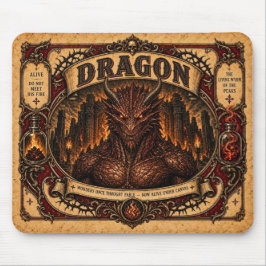 Drache, Vintage-Zirkusmonster Mousepad