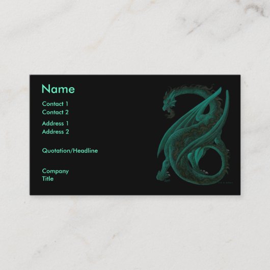 Drache Visitenkarte (Vorderseite)