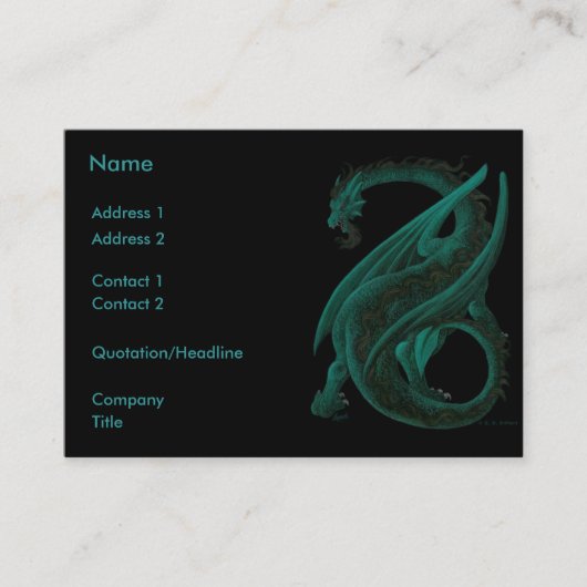 Drache Visitenkarte (Vorderseite)