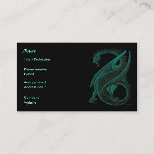 Drache Visitenkarte (Vorderseite)