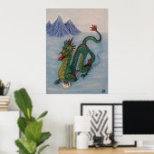 Drache vom chinesischen Schicksal Poster (Heimbüro)