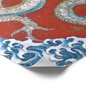 Drache von Katsushika Hokusai Poster (Ecke)
