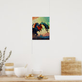 Drache vs Pegasus - Fantasy Kunst Poster (Küche)