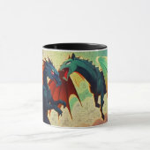 Drache vs Pegasus - Fantasy-Kunst Tasse (Zentrum)