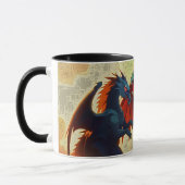 Drache vs Pegasus - Fantasy-Kunst Tasse (Links)