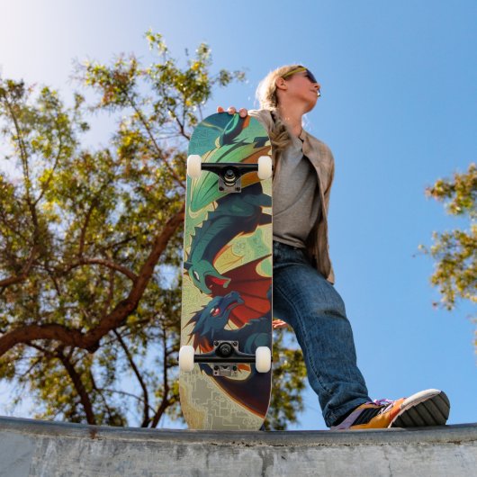 Drache vs Pegasus Skateboard (Außen 1)