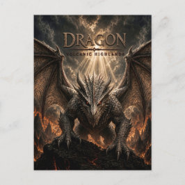 Drache Vulkanische Highlands Dark Cinema Postkarte