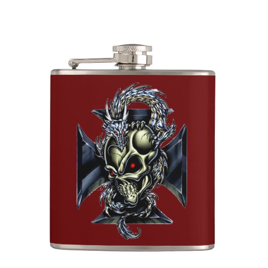 Drache-Wächter Flachmann (Vorderseite)