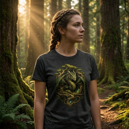 Drache-Wald-Emblem T-Shirt