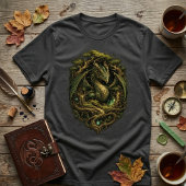 Drache-Wald-Emblem T-Shirt